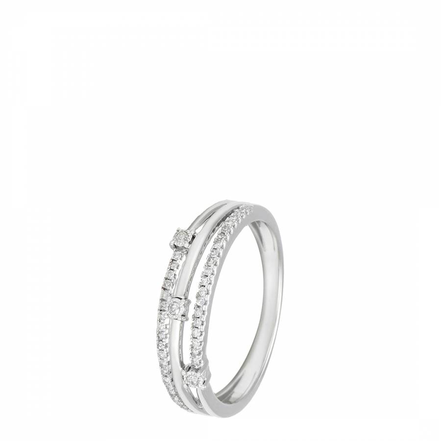 White Gold Princess Diamond Ring
