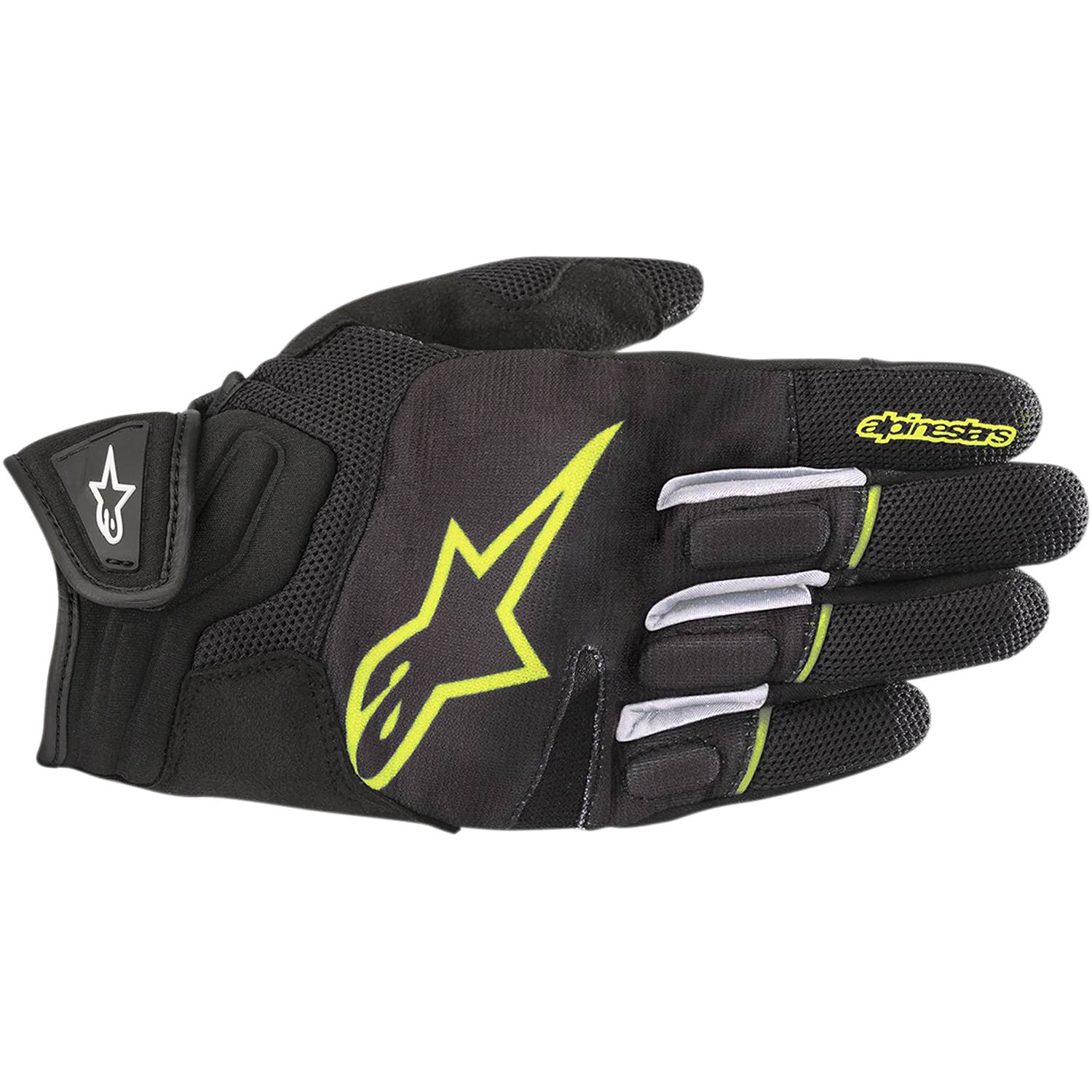 Alpinestars Atom Gloves Black Fluo Yellow Size S