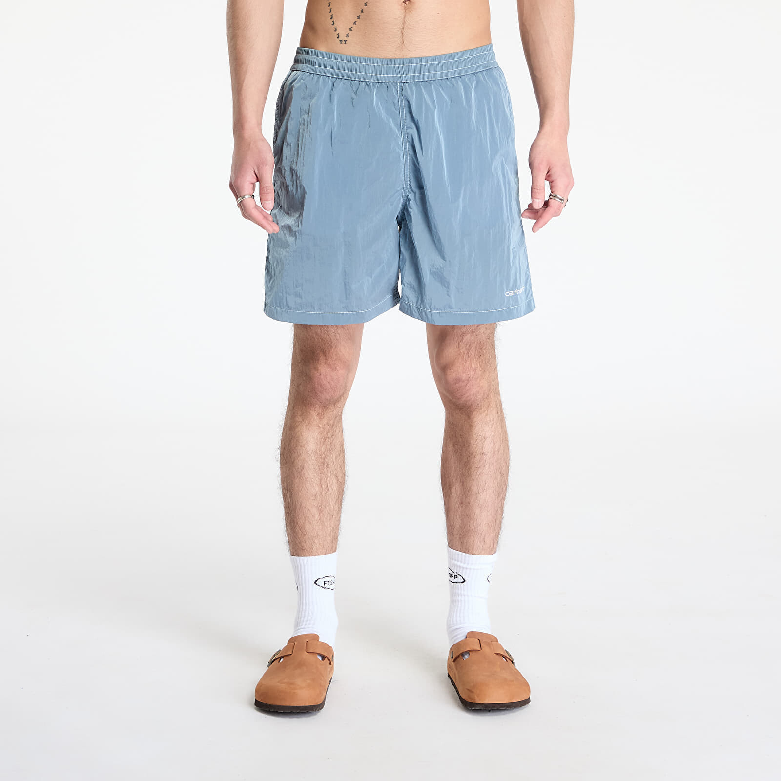 Swimsuits Carhartt WIP Canby Swim Trunks Clay Blue/ White XS