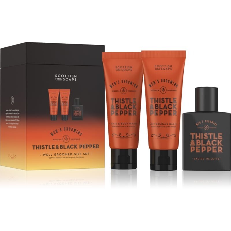 Scottish Fine Soaps Thistle & Black Pepper Well Groomed Gift Set gift set for men