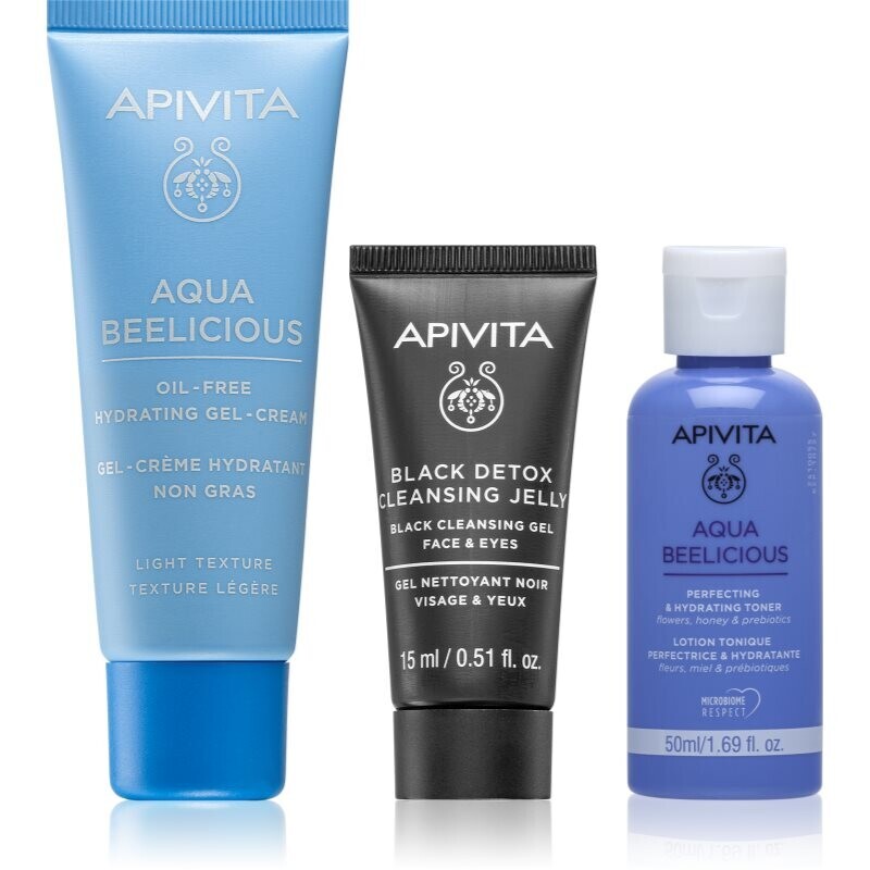 Apivita Aqua Beelicious Hydrating & Refreshing Routine Set skin care set for radiance and hydration