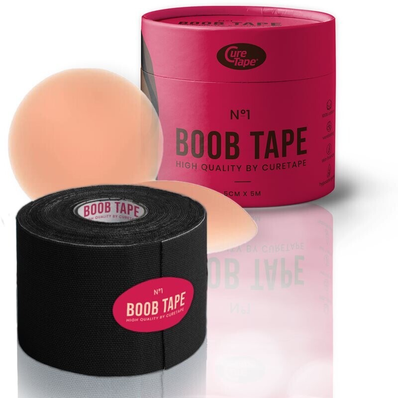 CureTape® Boob Tape breast tape shade Black 5 m