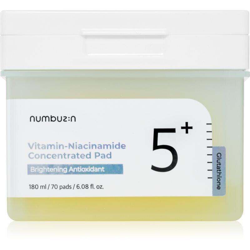 Numbuzin No. 5 Glutathione Vitamin Concentrated Toner Pad toner pads for radiance and hydration 70 pc