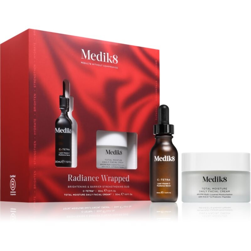 Medik8 Radiance Wrapped gift set for radiance and hydration