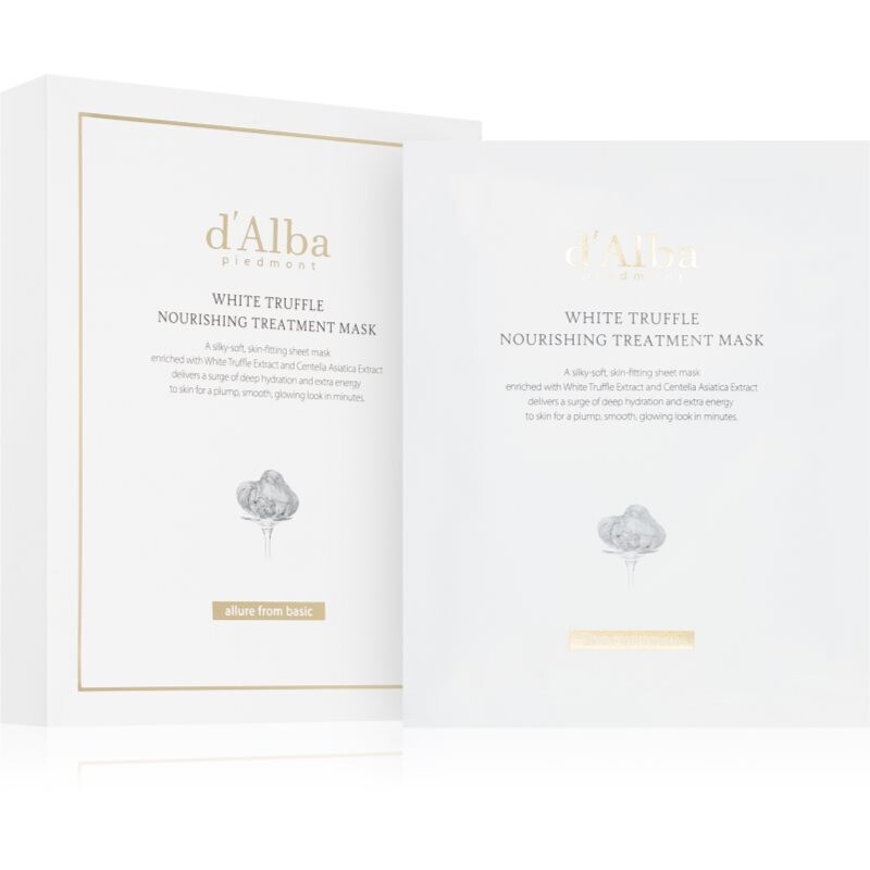 d'Alba White Truffle Nourishing Treatment Mask intensely moisturising face mask with soothing effect 5x25 ml