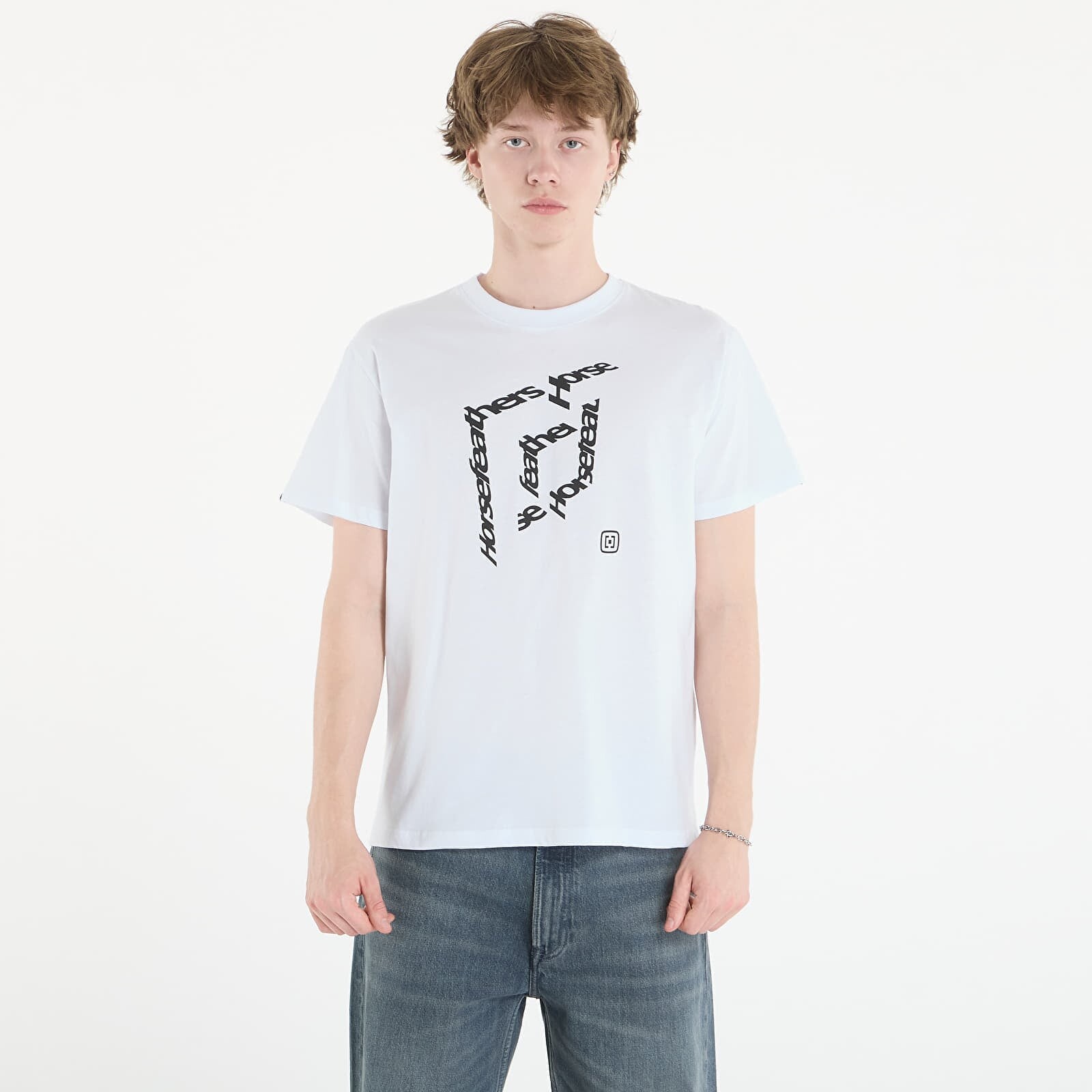 T-shirt Horsefeathers Cube T-Shirt White XXL