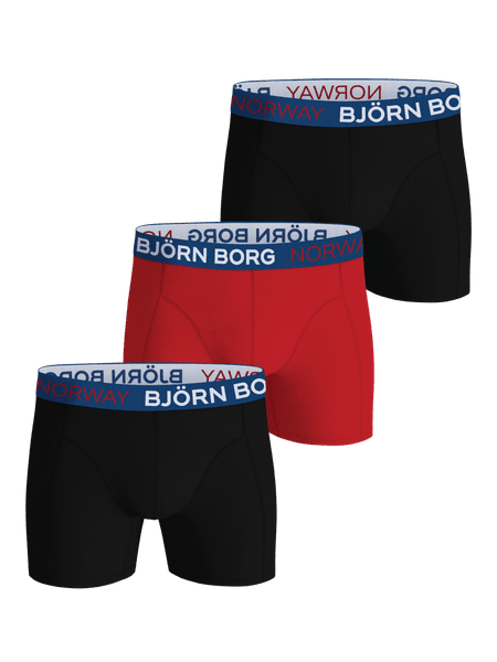 Björn Borg Cotton Stretch Boxers Norway 3-pack Black, L