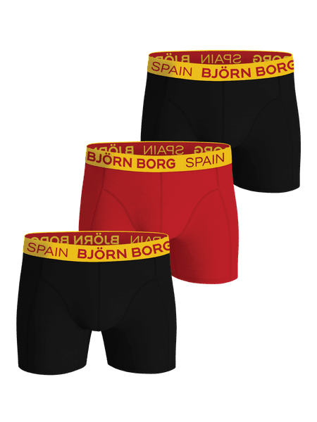 Björn Borg Cotton Stretch Boxers Spain 3-pack Black, L
