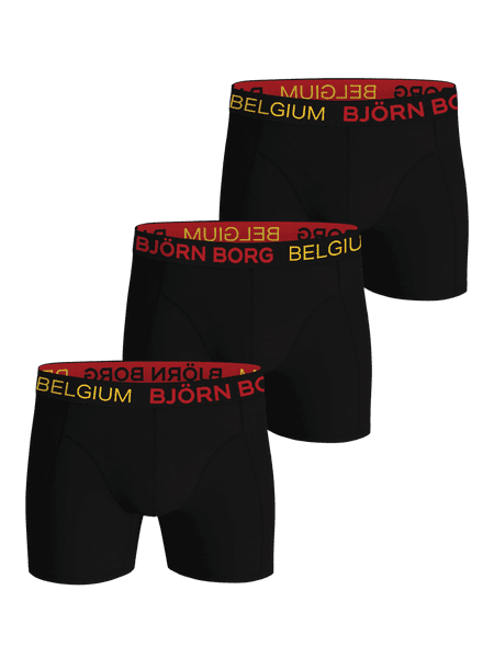 Björn Borg Cotton Stretch Boxers Belgium 3-pack Black, L