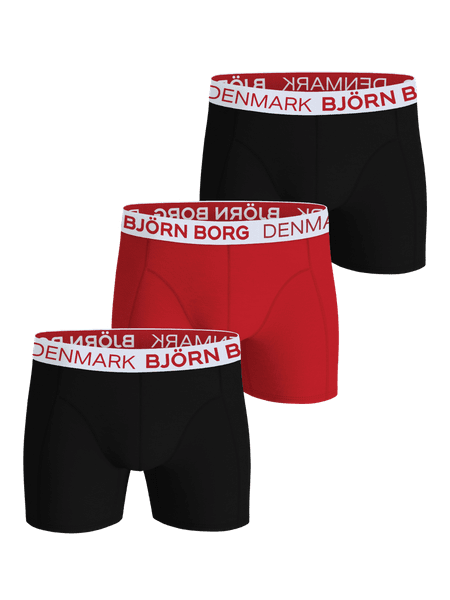 Björn Borg Cotton Stretch Boxers Denmark 3-pack Black, L