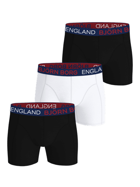 Björn Borg Cotton Stretch Boxers England 3-pack Black, L