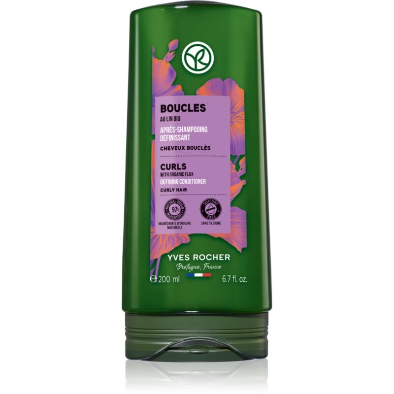 Yves Rocher Boucles conditioner for curly hair with organic flax 200 ml