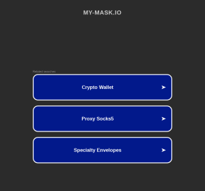 MyMask website appearance
