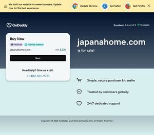 Japana Home website appearance