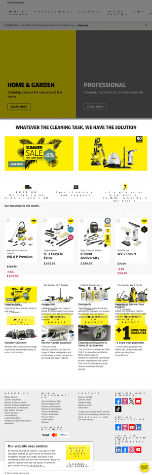 Kärcher website appearance